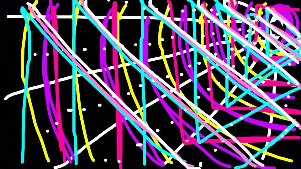 [OC] I closed my eyes and drew what I saw. Looks best zoomed out