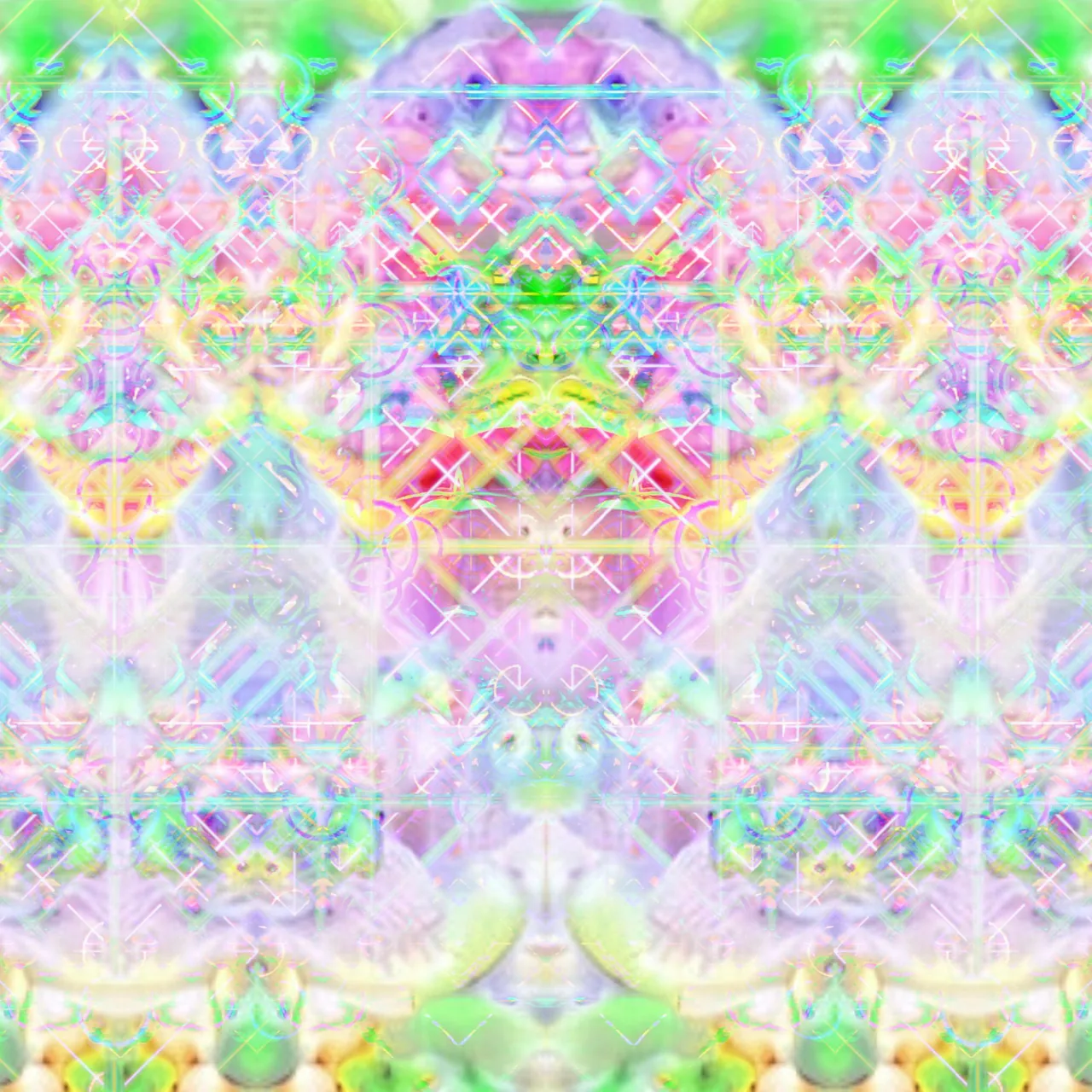 vauge visual representation of multi-dimensional(beyond 3d) geometric closed eye visuals