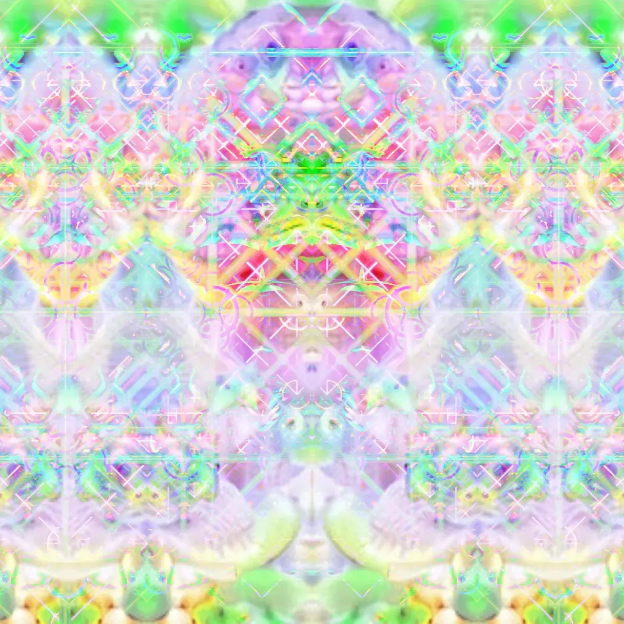vauge visual representation of multi-dimensional(beyond 3d) geometric closed eye visuals