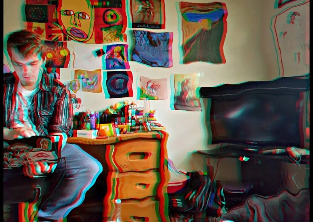 Fun little edit I made of my friend & his room, a view I see quite onften.