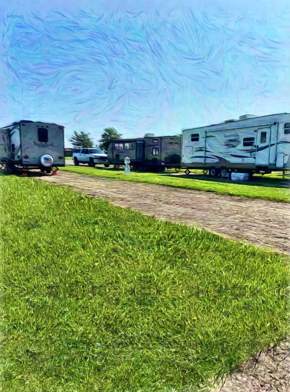 Grass geometry and flowy skies
