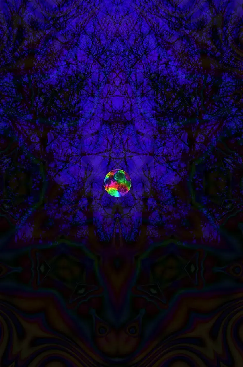 A quick little something I made tonight in observance of the full moon. There's balance within the chaos