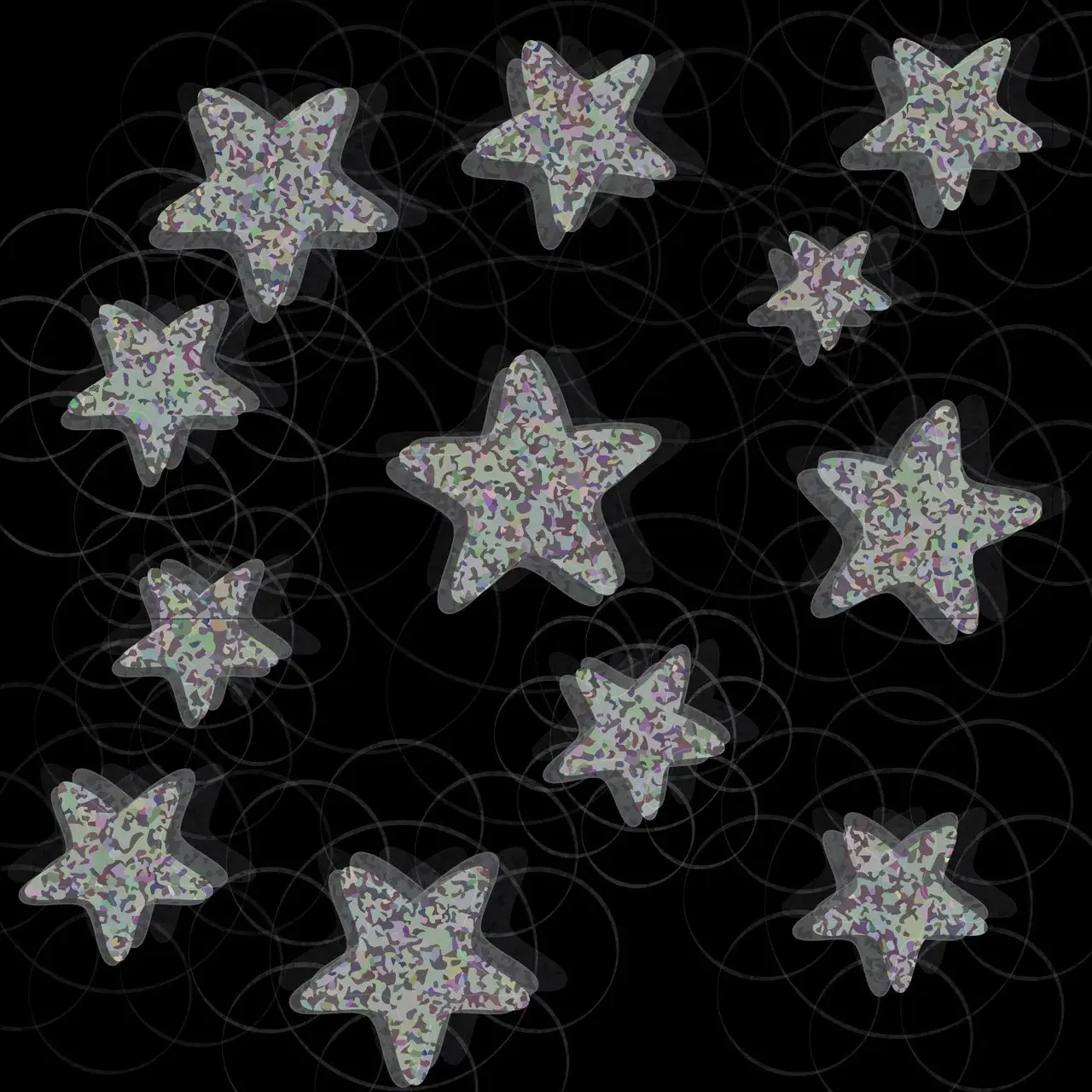 Glow in the dark stars on acid + weed