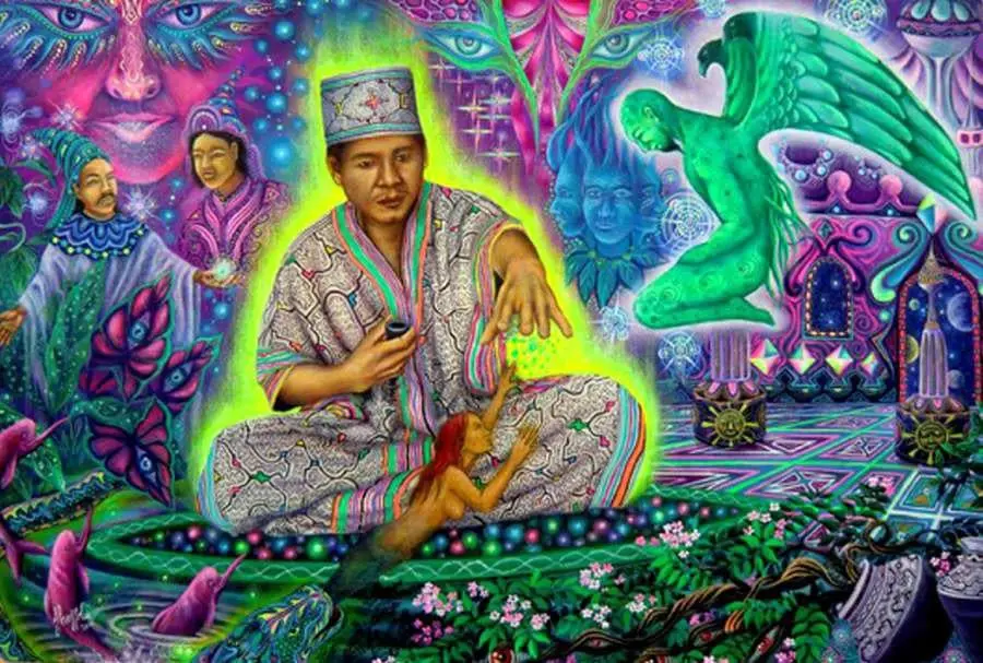 Ayahuasca CEV replications by Peruvian artist Pablo Amaringo