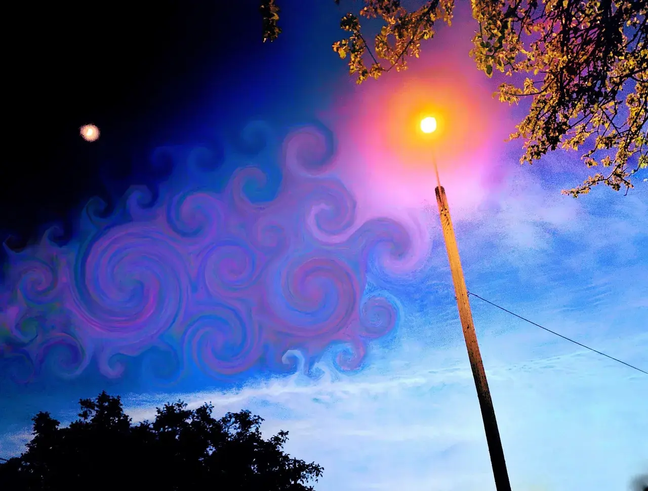Cloud shapes at sunset