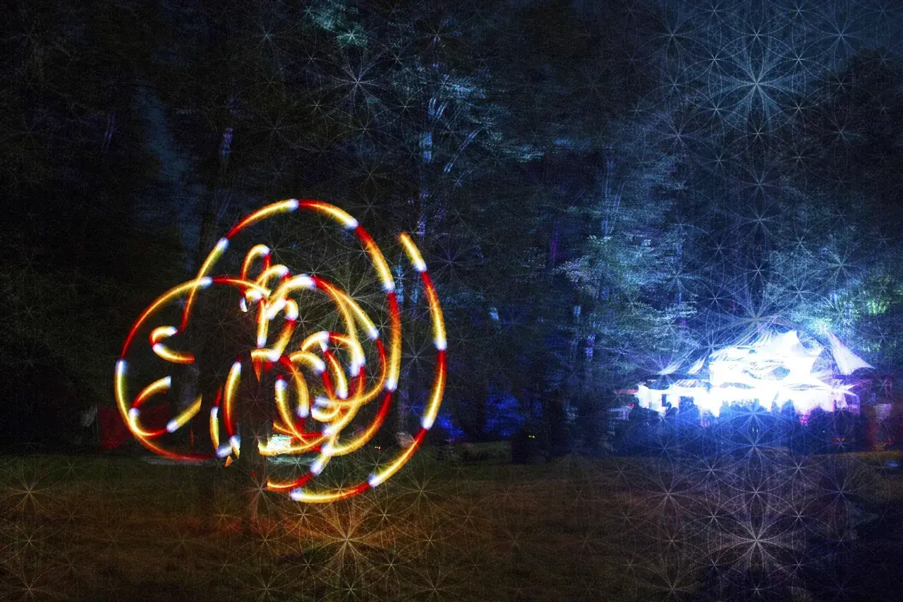 Pod poi at a small festival this summer + lsd [OC]