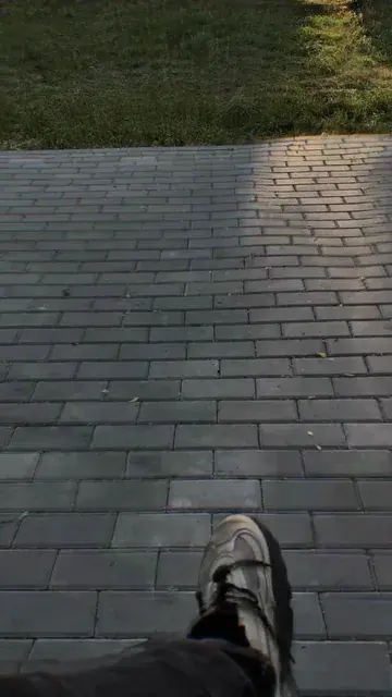Melting into the paving slabs on low dose of psilo