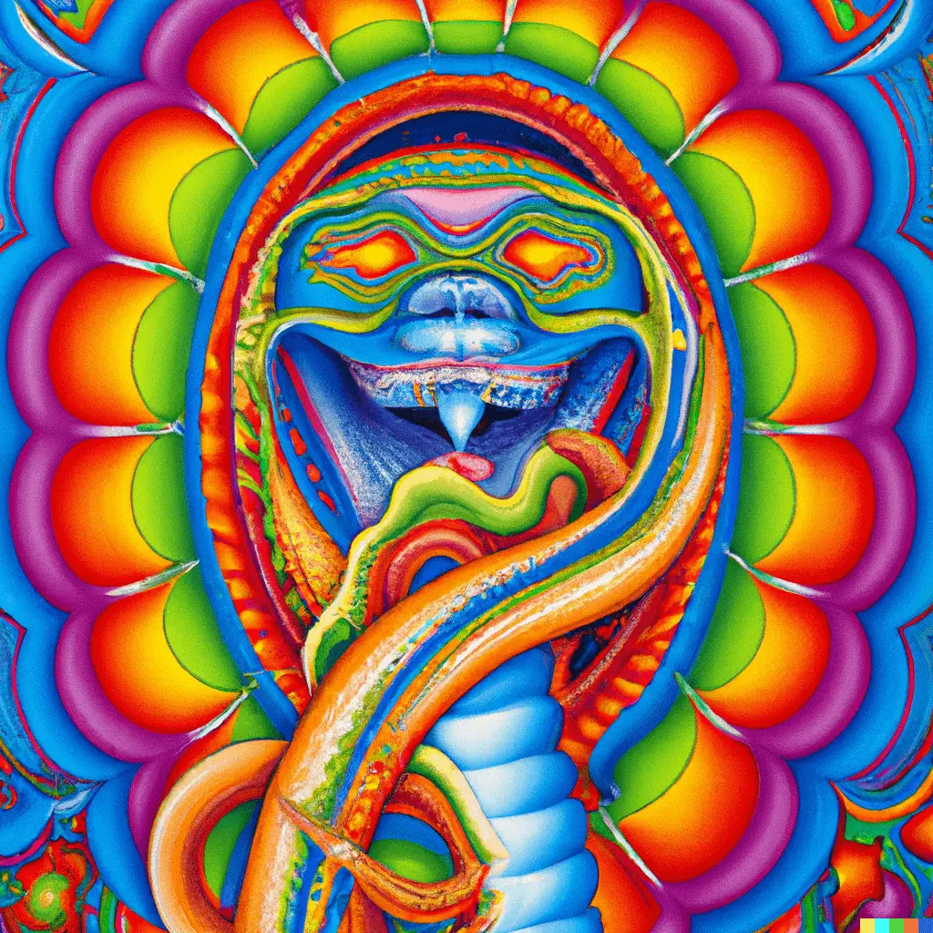 That sensation on ayahuasca of transforming into a jaguar or rainbow serpent