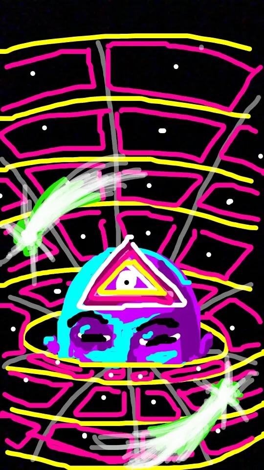 [OC] I closed my eyes and drew what I saw. Looks best zoomed out