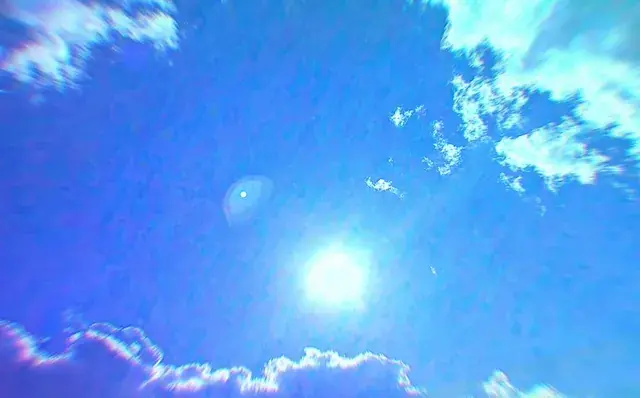 iridescent sky static