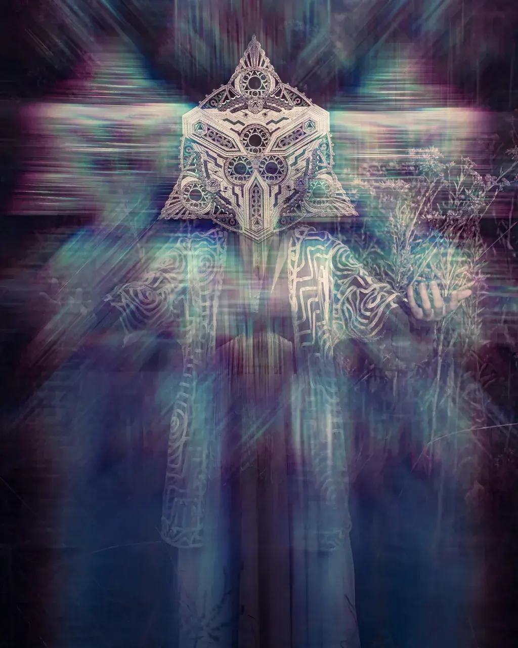 I made diffraction lenes for photoing my masks
