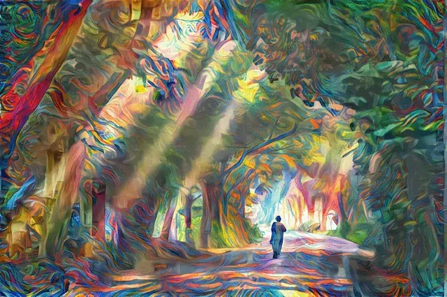 Forest trail on LSD