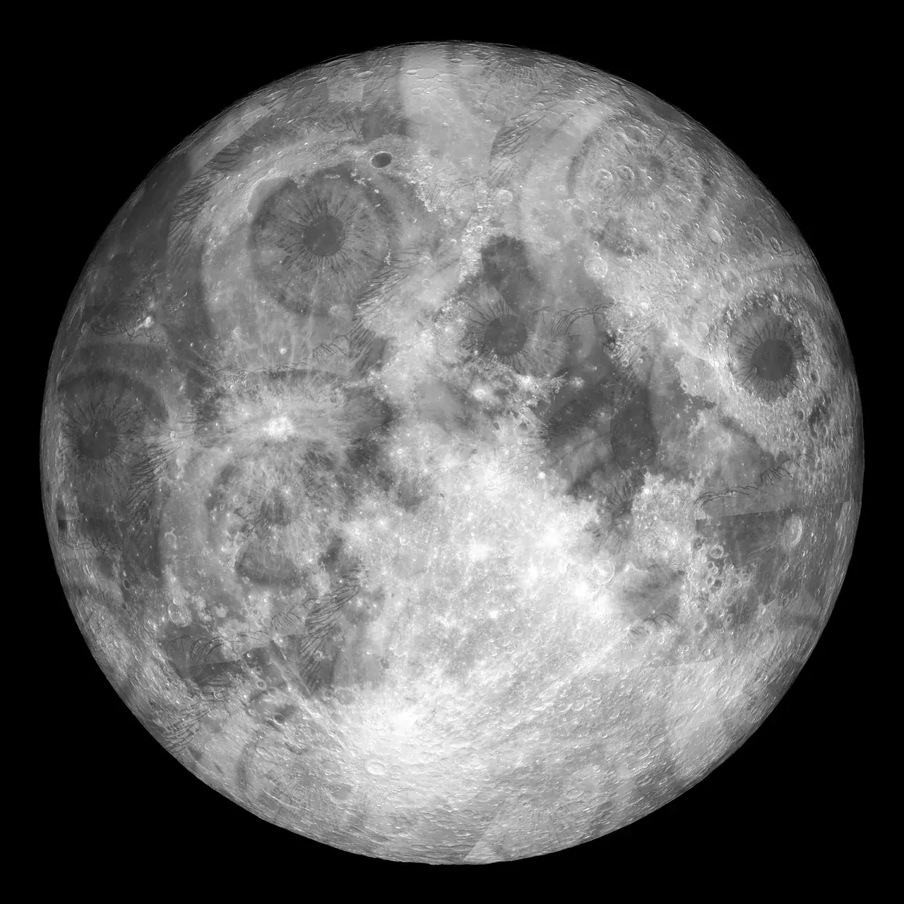 Staring at the moon.