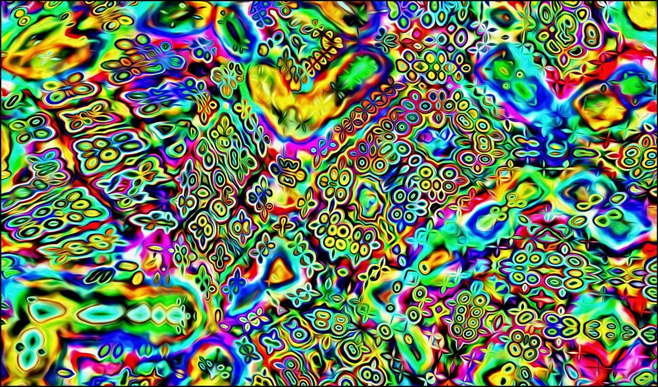 Wallpaper Viewed under the Influence of Psilocybin