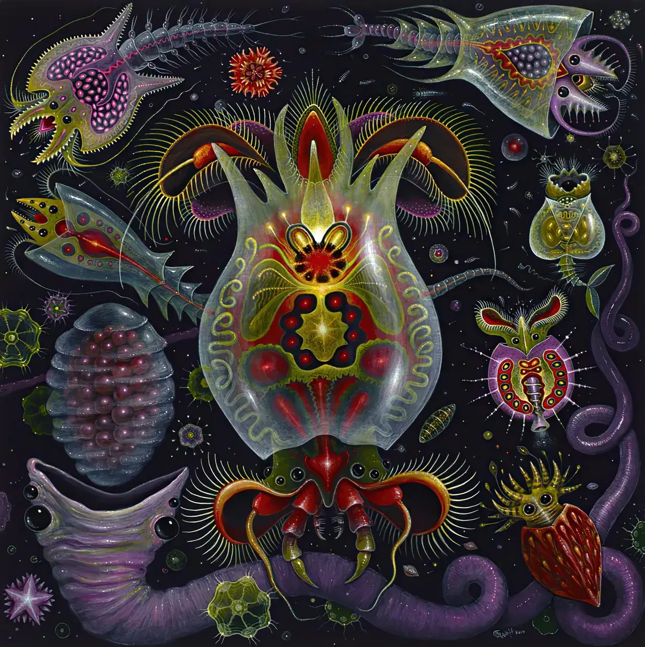 Red Seed Creature Study