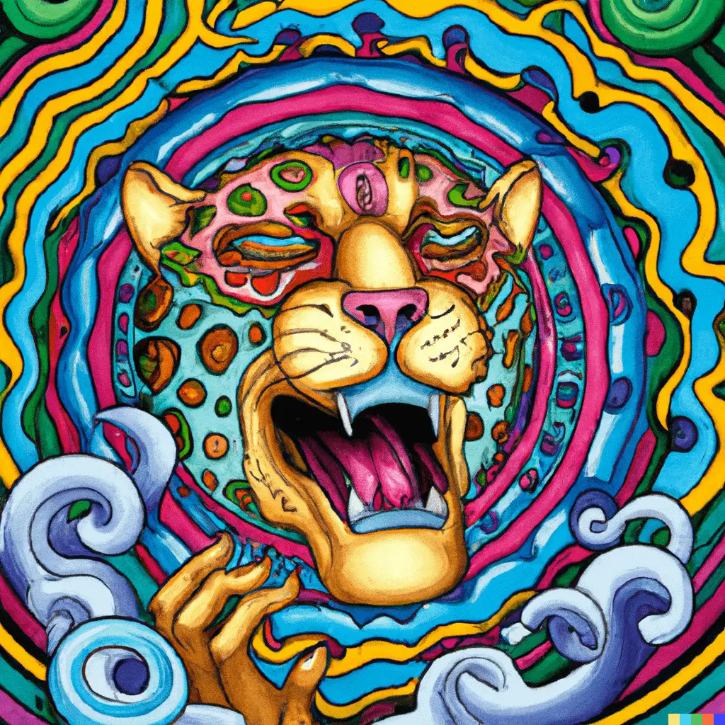 That sensation on ayahuasca of transforming into a jaguar or rainbow serpent