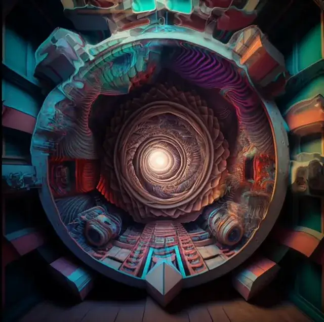 The abstract nature of psychedelic hyperspace is almost always too complex to recreate but here’s an attempt of mine
