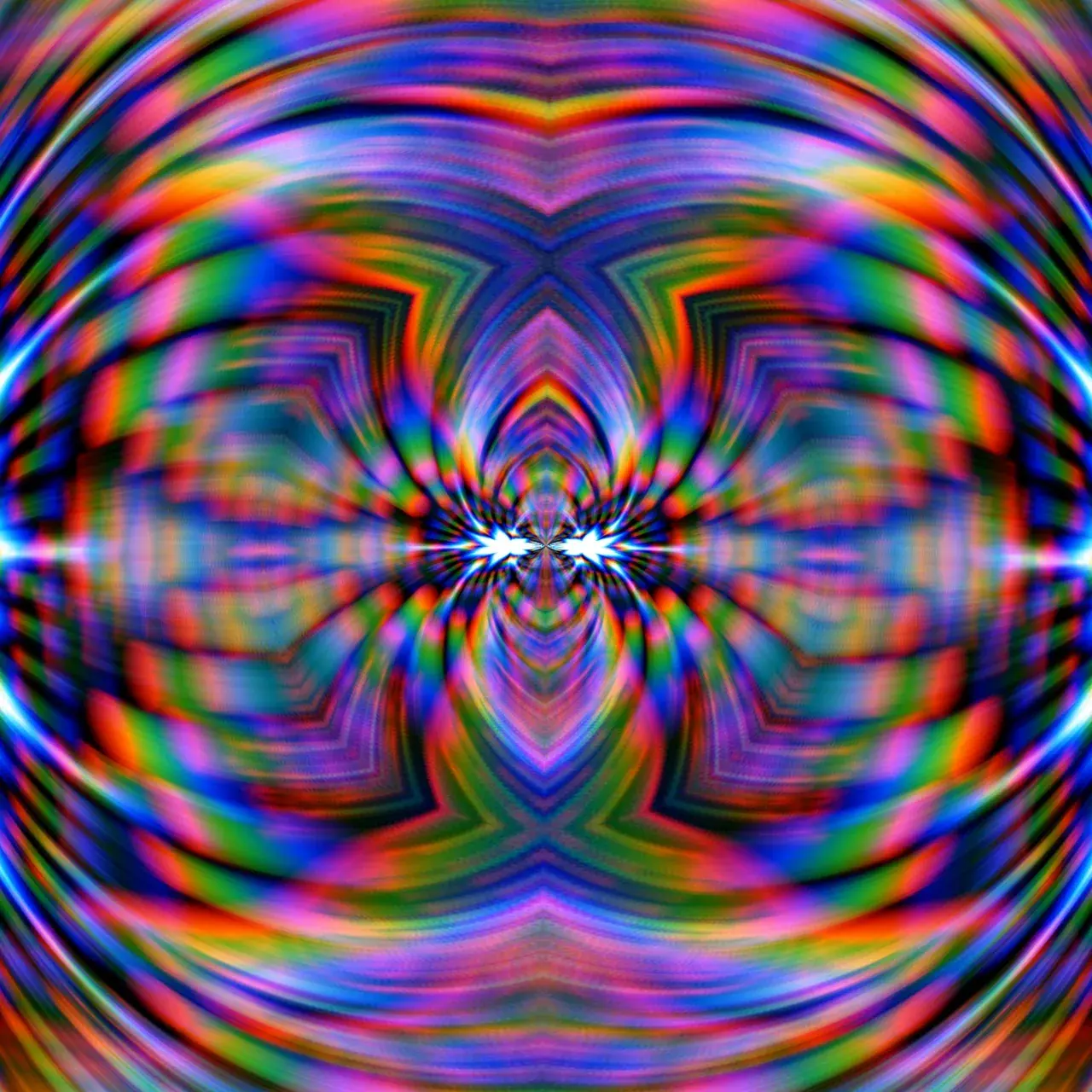 Closing your eyes right after a big hit of DMT under direct sunlight