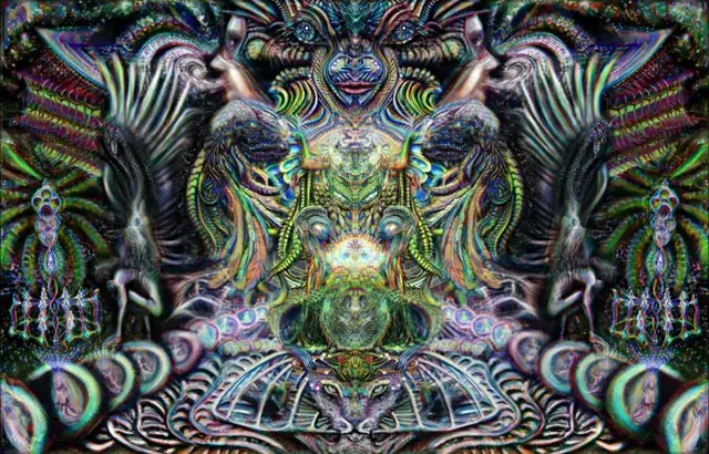 Staring at Visionary Art piece on acid (Painting by WorldBridger)