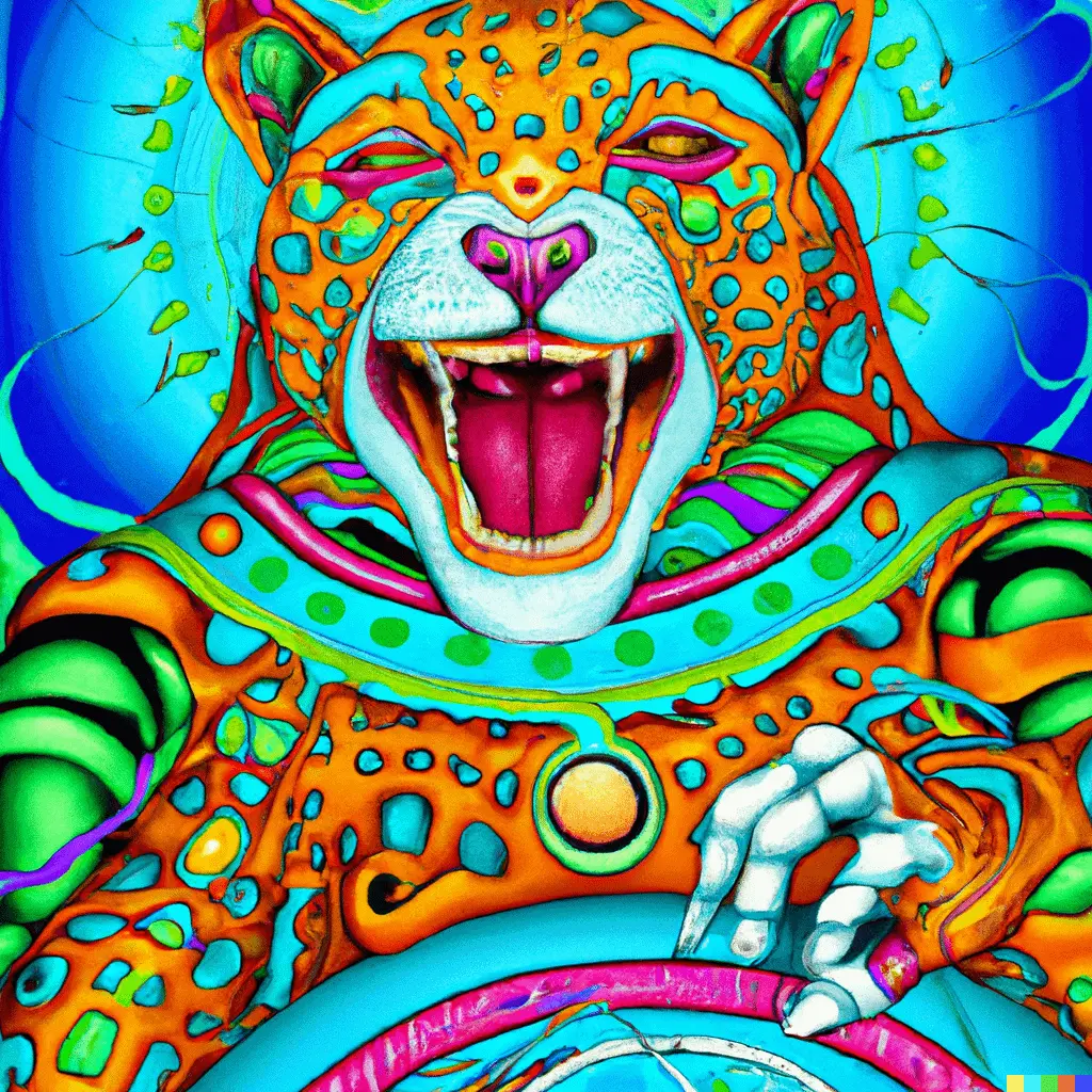 That sensation on ayahuasca of transforming into a jaguar or rainbow serpent