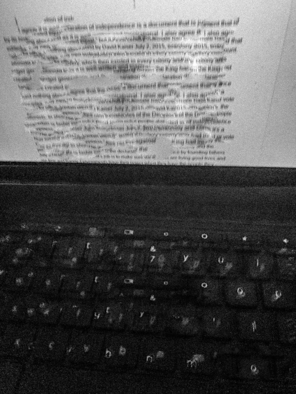 Trying to type a essay while tripping