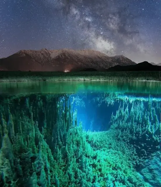 Space above, depths below