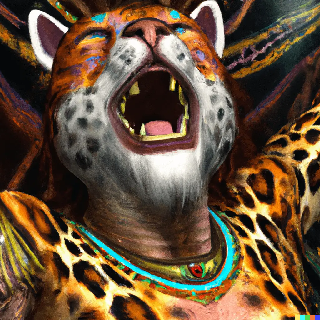 That sensation on ayahuasca of transforming into a jaguar or rainbow serpent