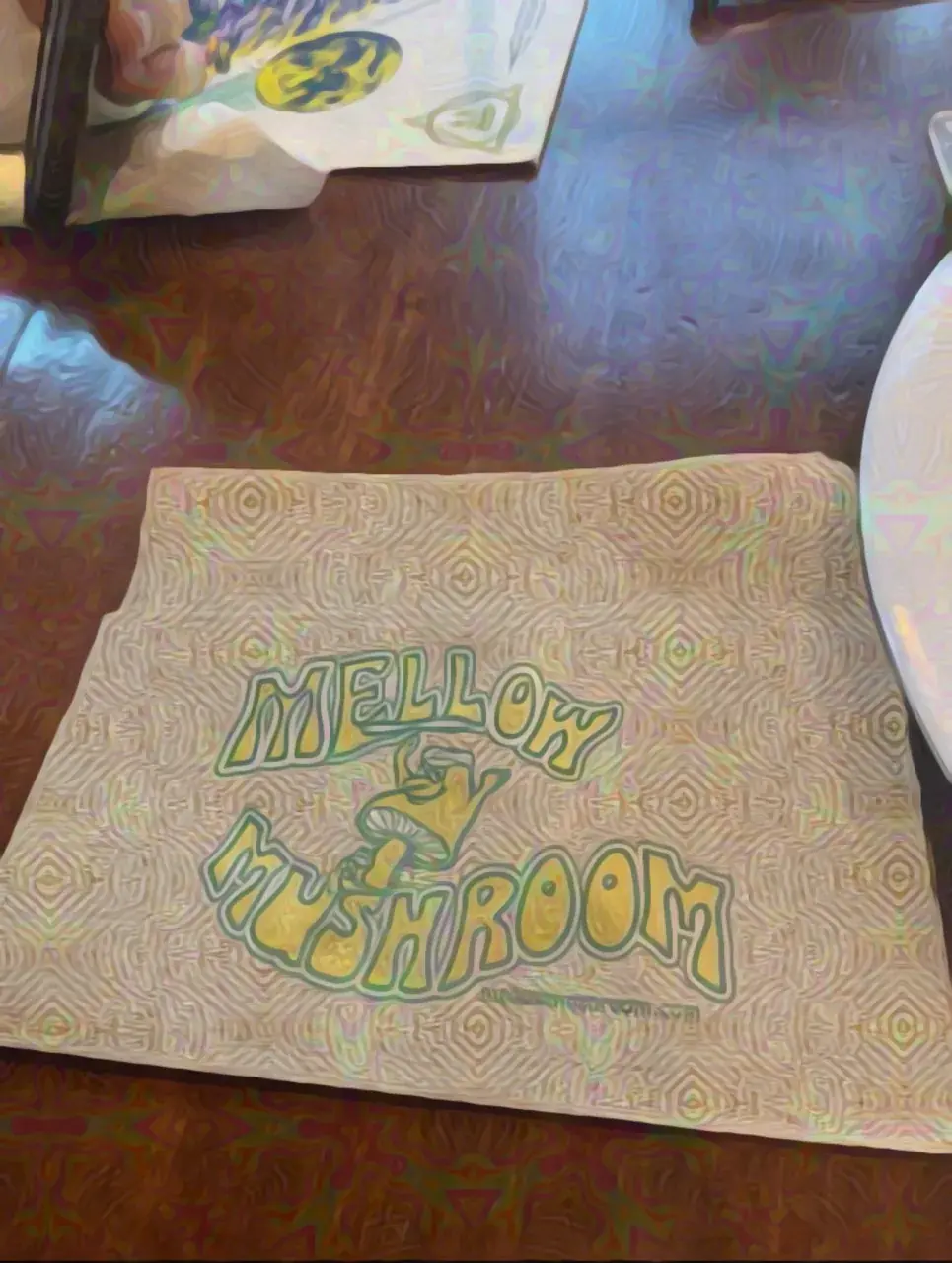 Eating at a restaurant on psychedelics