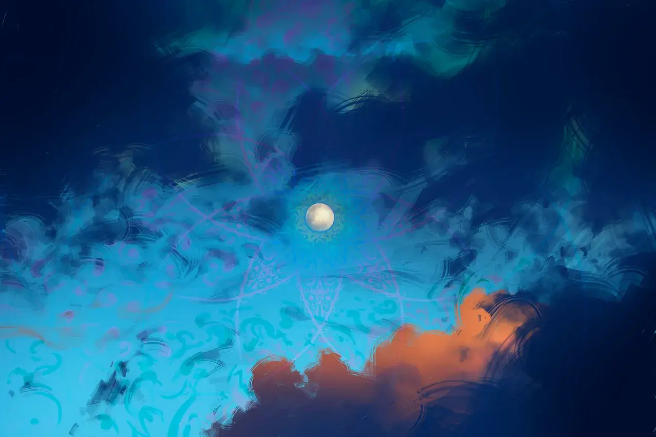 Digital Painting I made, trying to bring out those mandala-like green-purple accents
