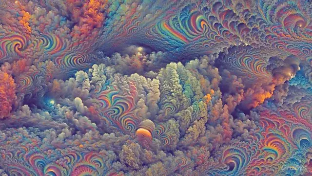 AI Generated Closed Eye Psychedelic Hallucination