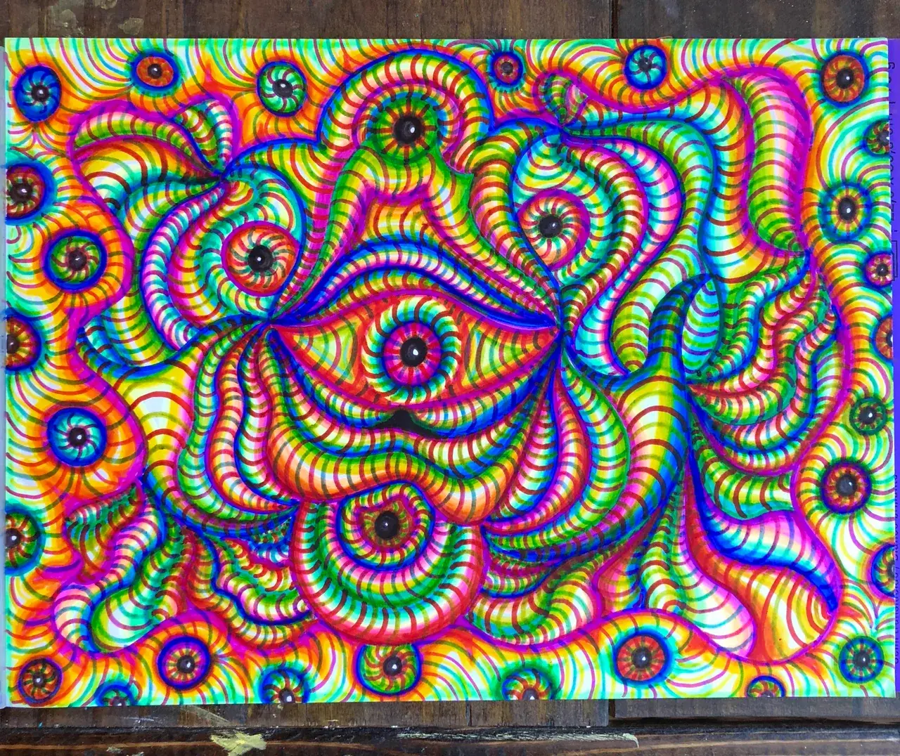 A drawing inspired by the DMT realm